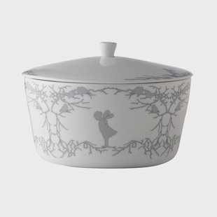 Wik & Walsøe Alv serveerterrine met deksel Wit-grijs