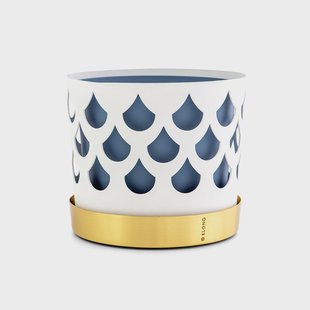 KLONG Trio bloempot drop, middel Ø18 cm Wit