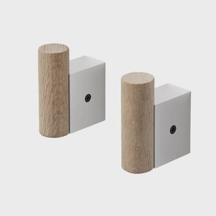 Muuto Attach haak 2-pack Oak-aluminum