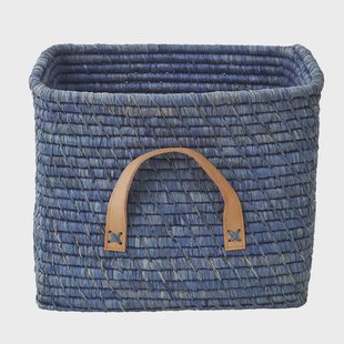 RICE Rice raffia opbergmand Blauw