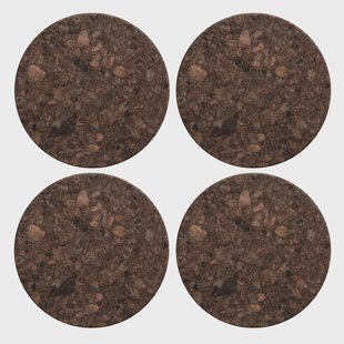 Formgatan Cork glasonderzetters 4-pack Smoked