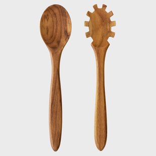 Aida Raw saladebestek 2-delig teakhout Bruin