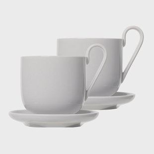 blomus Ro koffiekop met schotel 2-pack Nimbus cloud