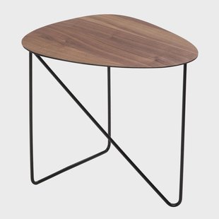 LIND DNA Curve bijzettafel M Walnoot