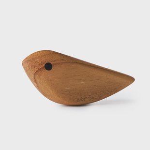Warm Nordic Twirling Bird decoratie S Teak