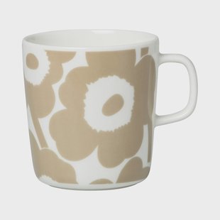 Marimekko Unikko mok 40 cl Wit-beige