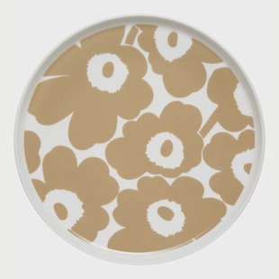 Marimekko Unikko bord beige-wit Ø25 cm