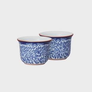 Rörstrand Ostindia Floris eierdop 2-pack Blauw-wit
