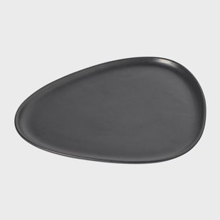 LIND DNA Curve Stoneware bord 26x30 cm Black