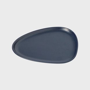 LIND DNA Curve Stoneware bordje 19x22 cm Navy blue