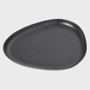 LIND DNA Curve Stoneware serveerschaal 30x35 cm Black