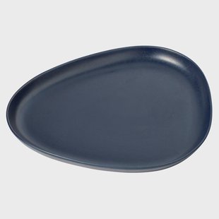 LIND DNA Curve Stoneware serveerschaal 30x35 cm Navy blue