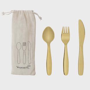 Bloomingville Bloomingville Mini-kinderbestek 3-delig Goud