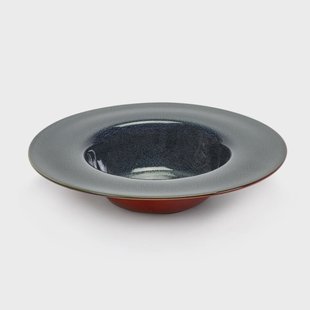 Serax Terres de Rêves diep bord 21,3 cm Dark blue-rust