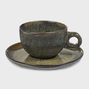 Serax Surface cappuccinokop met schotel 23 cl Indi grey