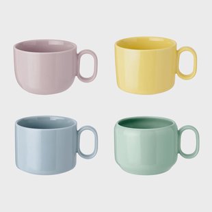 RIG-TIG MIX'N'MATCH mok 29 cl 4-pack Blauw-geel-roze-groen