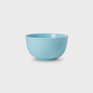 Lyngby Porcelæn Rhombe kom 32 cl Turquoise