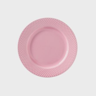 Lyngby Porcelæn Rhombe bord roze 21 cm