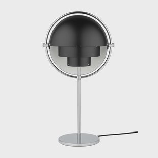 GUBI Multi-Lite tafellamp Chroom-zwart GUBI Multi-Lite tafellamp Chroom-zwart