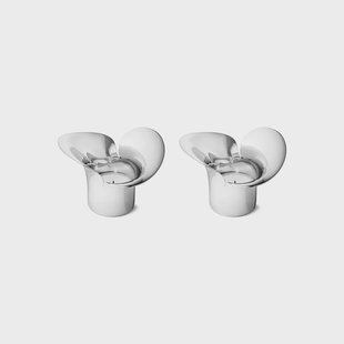 Georg Jensen Bloom Botanica theelichthouder 2-pack Roestvrij staal