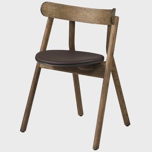 Northern Oaki stoel leren zitting Gerookt eikenhout