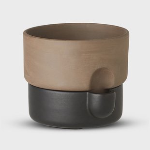 Northern Oasis zelf-bewaterende bloempot medium Ø20,5 cm Donkerbruin-Zwart