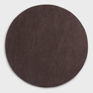 Northern Row vloerkleed rond Ø200 cm Donkerbruin