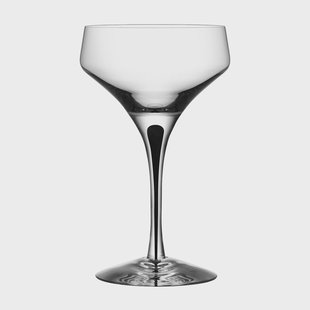 Orrefors Metropol champagnecoupe 24 cl Zwart