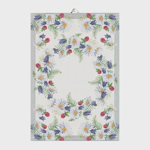 Ekelund Linneväveri Blomkrans keukenhanddoek 35x50 cm Multi