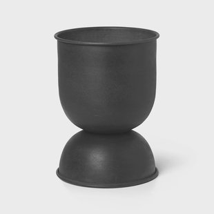 Ferm Living Hourglass bloempot extra small Ø21 cm Zwart-donkergrijs