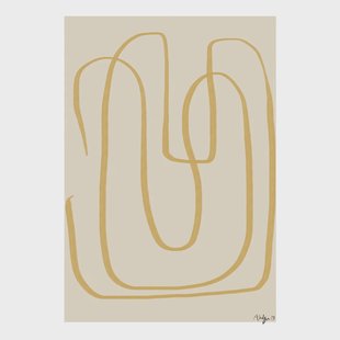 Paper Collective Different Ways I poster geel 50x70 cm