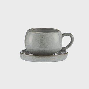 Lene Bjerre Amera espressokopje met schotel Grijs