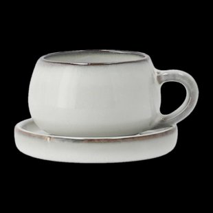 Lene Bjerre Amera espressokopje met schotel White sands