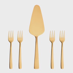 Aida Raw taartset 5-delig Goud