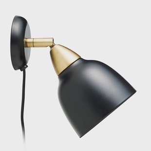 Superliving Urban muurlamp korte arm Matt real black (zwart)