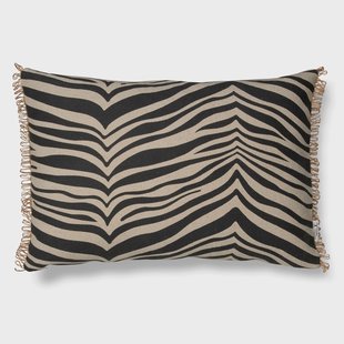 Classic Collection Zebra kussen 40x60 cm Zwart