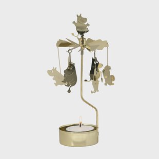 Pluto Design Moomin roterende waxinelichtjeshouder goud Moomin