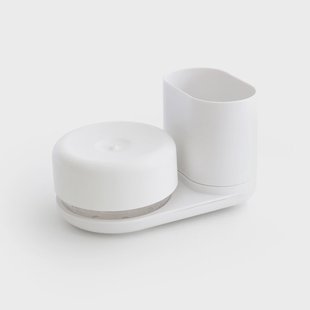 Bosign Afwasmiddelpomp met opbergbakje Wit