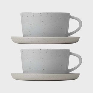 blomus Sablo koffiekop met schotel 2-pack Cloud