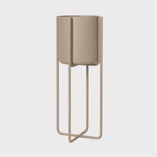 blomus Kena pot op poten S h55 cm Ø22 cm Nomad (beige)