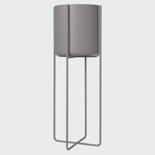 blomus Kena pot op poten M h80,5 cm Ø29 cm Steel gray (donkergrijs)