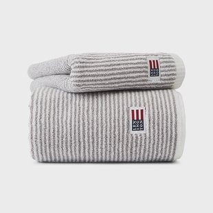 Lexington Icons Original Striped handdoek 50x70 cm White-gray