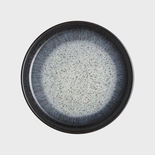 Denby Halo Coupe bordje 17 cm Blauw-grijs-zwart