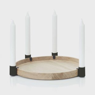 Applicata Luna maxi kaarsenhouder Eiken-zwart