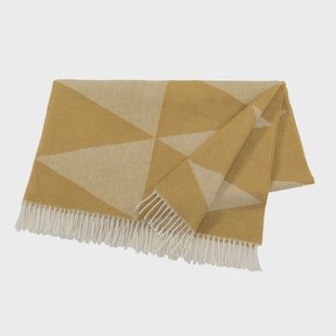 Scandi Living Rime wollen plaid Mosterd