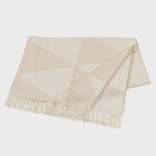 Scandi Living Rime katoenen plaid Nude