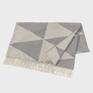 Scandi Living Rime katoenen plaid Fog