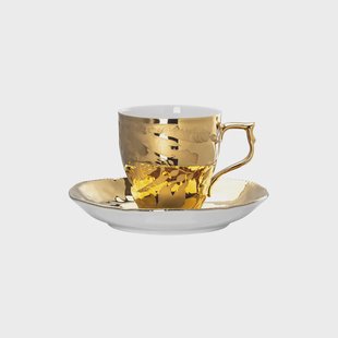 Rosenthal Rosenthal Heritage Midas espressokopje met schoteltje Wit-goud