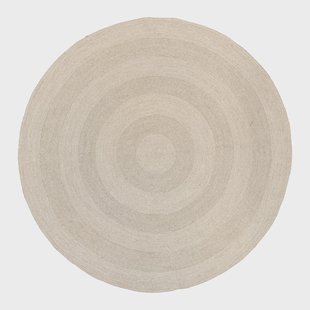 Dixie Ella jute vloerkleed Ø150 cm Wit-natuur