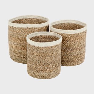 Dixie Emil opbergmand 3-pack small Natuur-wit Dixie Emil opbergmand 3-pack small Natuur-wit